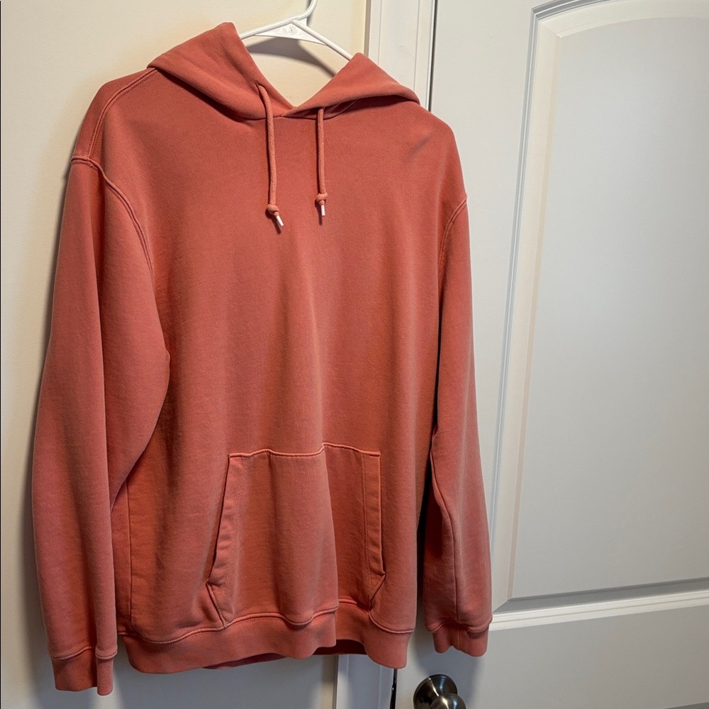 GAP Men's Warm Coral Hoodie size M 100% cotton